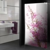 Autocolante cabine de duche flores