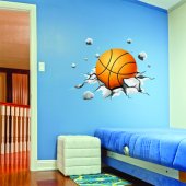 Autocolante decorativo bola de basquetebol