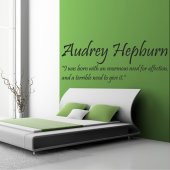Autocolante decorativo  frases audrey hepburn