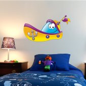 Autocolante decorativo infantil barco