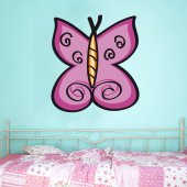 Autocolante decorativo infantil borboleta