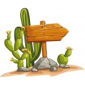 Autocolante decorativo infantil cactus