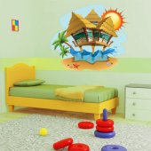 Autocolante decorativo infantil Casa na água