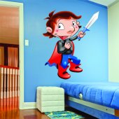 Autocolante decorativo infantil cavaleiros