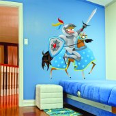 Autocolante decorativo infantil cavaleiros