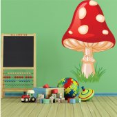 Autocolante decorativo infantil cogumelo