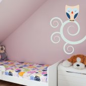 Autocolante decorativo infantil corujas