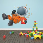 Autocolante decorativo infantil cosmonauta