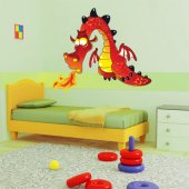 Autocolante decorativo infantil dragón