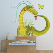 Autocolante decorativo infantil dragón