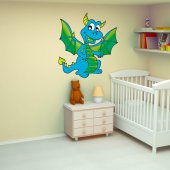 Autocolante decorativo infantil dragón