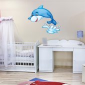 Autocolante decorativo infantil golfinho