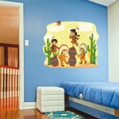 Autocolante decorativo infantil indiano