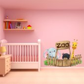 Autocolante decorativo infantil jardim zoológico