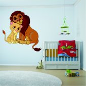 Autocolante decorativo infantil leão