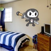 Autocolante decorativo infantil Ninja