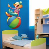 Autocolante decorativo infantil palhaço