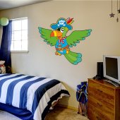 Autocolante decorativo infantil papagaio