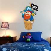 Autocolante decorativo infantil pirata