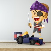 Autocolante decorativo infantil pirata