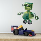 Autocolante decorativo infantil robôs