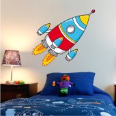 Autocolante decorativo infantil rockets