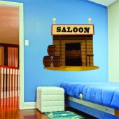 Autocolante decorativo infantil saloon