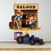 Autocolante decorativo infantil saloon