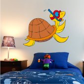 Autocolante decorativo infantil tartaruga