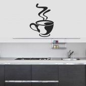 Autocolante decorativo xícara de café