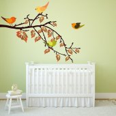 Branch with Bird Wall Stickers