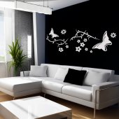 Butterfly Flower Wall Stickers