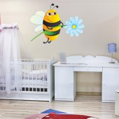 Flower Bee Wall Stickers