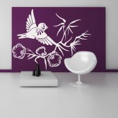 Flower Bird Asia Wall Stickers