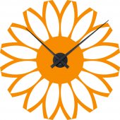 Flower Clock Wall Stickers