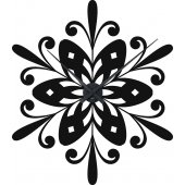 Flower Clock Wall Stickers