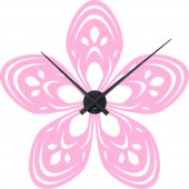 Flower Clock Wall Stickers