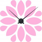 Flower Clock Wall Stickers