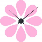 Flower Clock Wall Stickers