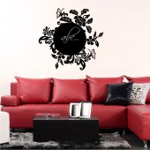 Flowers and Butterflies - Chalkboard / Blackboard Wall Stickers