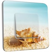 Interrupteur Décoré Poussoir Coquillages Etoile de mer 10