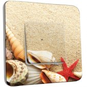 Interrupteur Décoré Poussoir Coquillages Etoile de mer 15