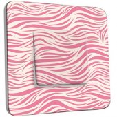 Interrupteur Décoré Poussoir Illusion White&Pink
