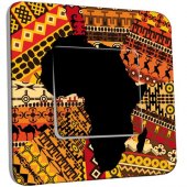 Interrupteur Décoré Poussoir Motif Africain Design 2