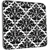 Interrupteur Décoré Poussoir Motif Oriental Black&White 2