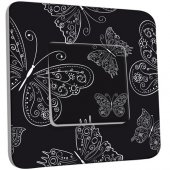 Interrupteur Décoré Poussoir Papillons Black&White 6