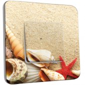 Interrupteur Décoré Simple Coquillages Etoile de mer 15