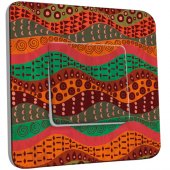 Interrupteur Décoré Simple Motif Africain Mosaïque 1