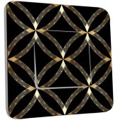 Interrupteur Décoré Simple Motif Oriental Black&Gold