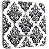 Interrupteur Décoré Simple Motif Oriental Black&White